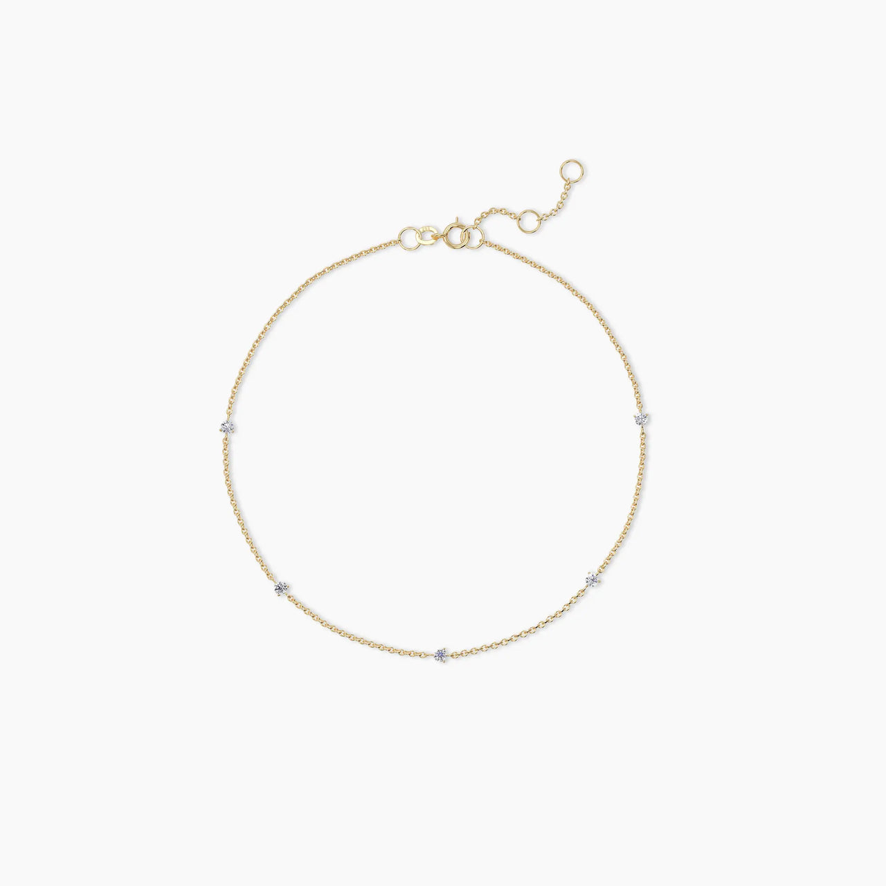 Diamond By The Yard Bracelet in Yellow Gold