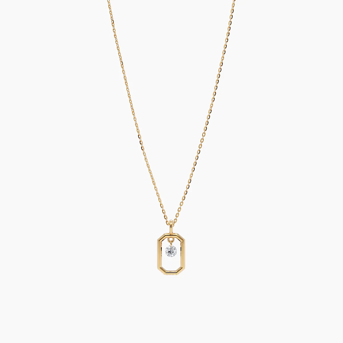 Zierlicher Anhänger mit gebohrtem Diamanten