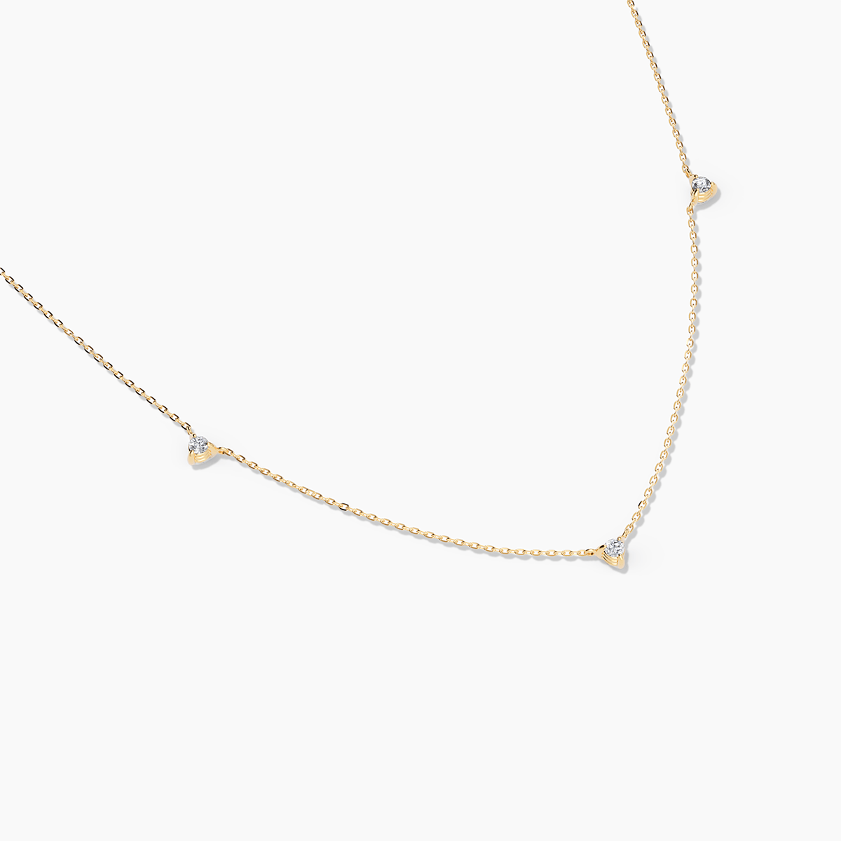 Two - Sided Diamond By The Yard Necklace in Rose Gold - Narcissus