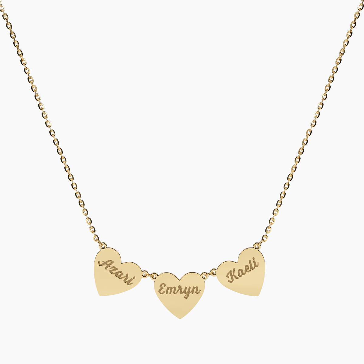 Multi - Heart Engravable Necklace - Narcissus