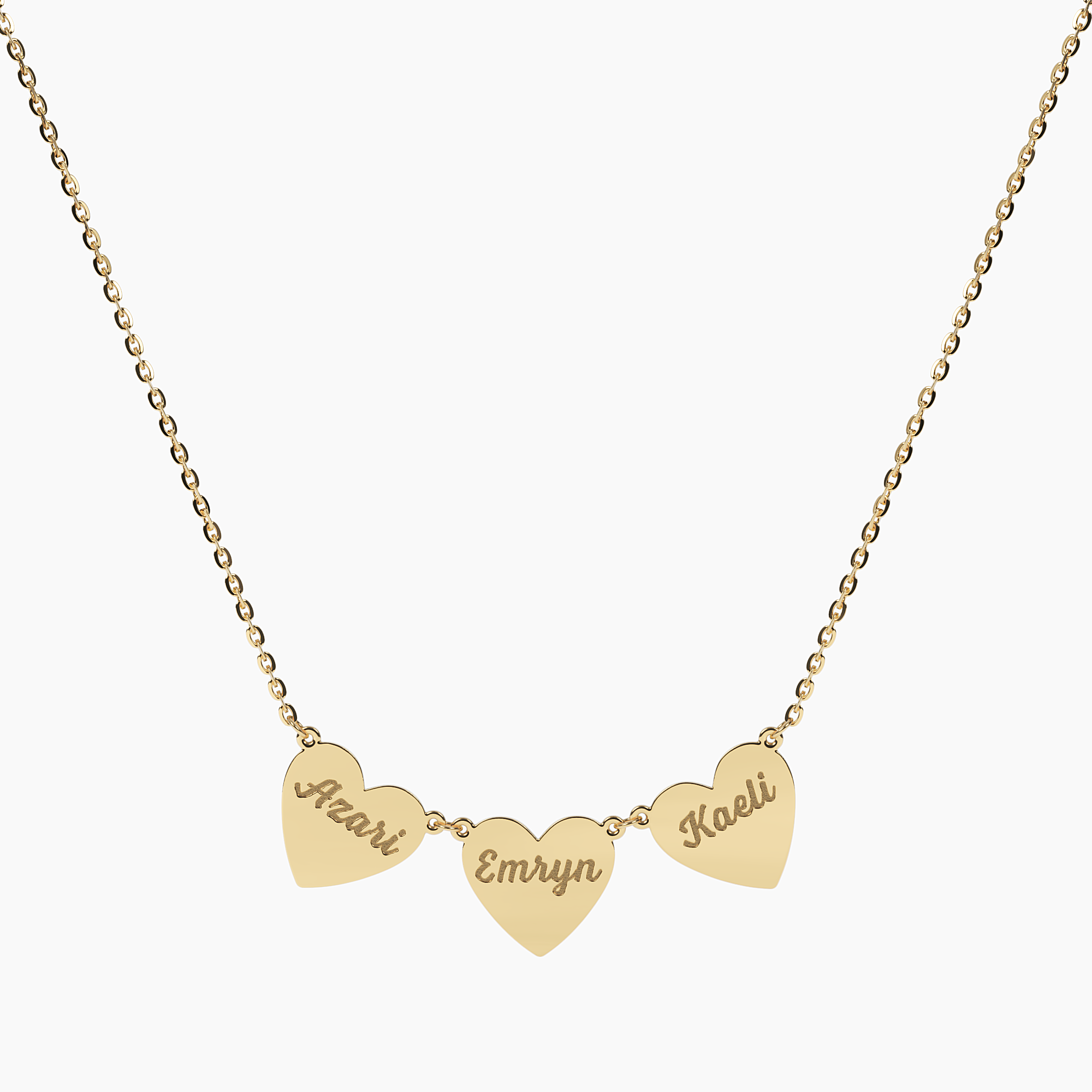 Multi-Heart Engravable Necklace - Narcissus