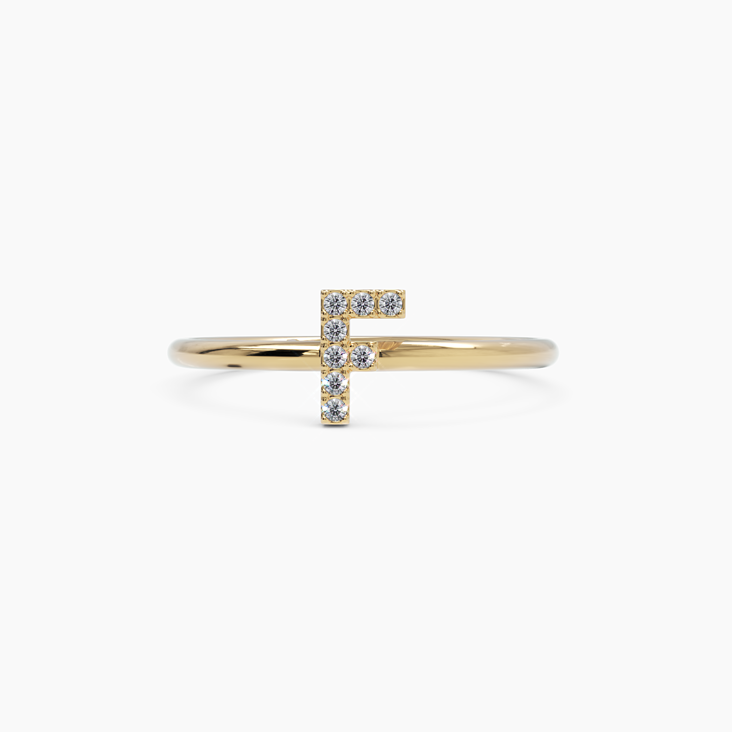 Diamond Initial F Ring