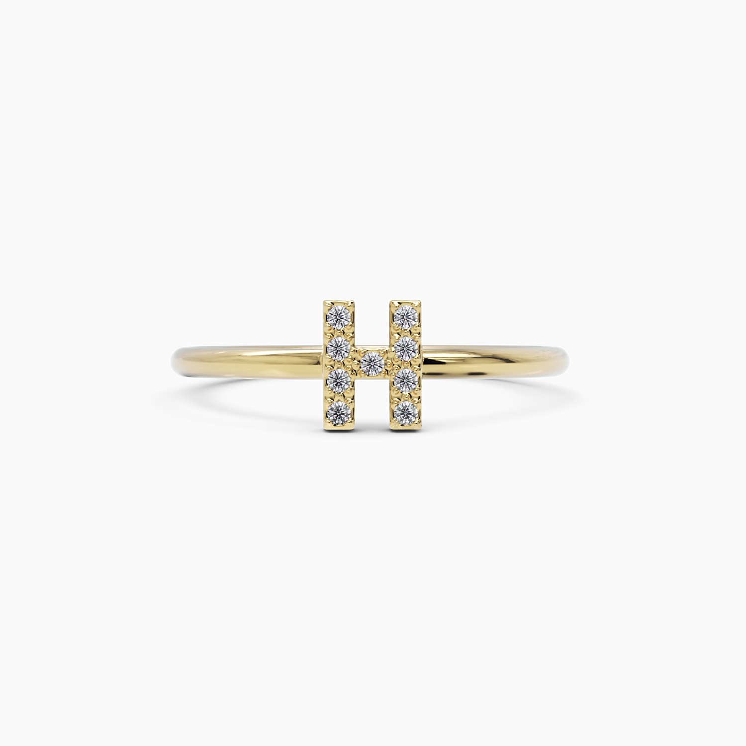 Diamond Initial H Ring