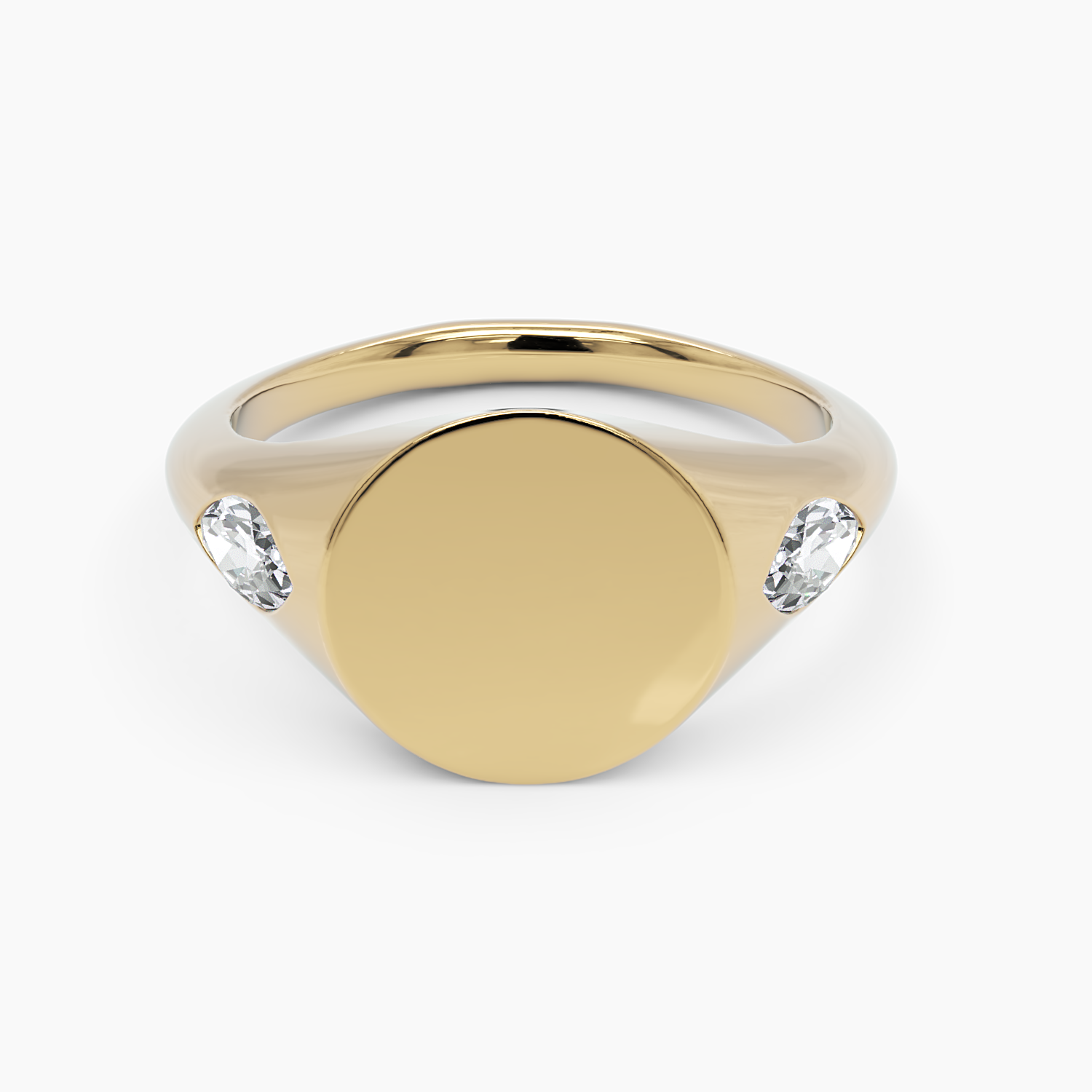 Marquise Diamond Signet Ring