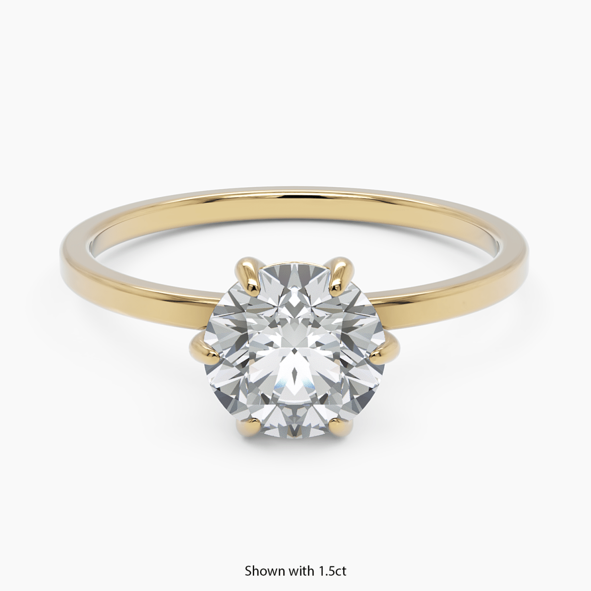 Six - Prong Solitaire Engagement Ring - Narcissus