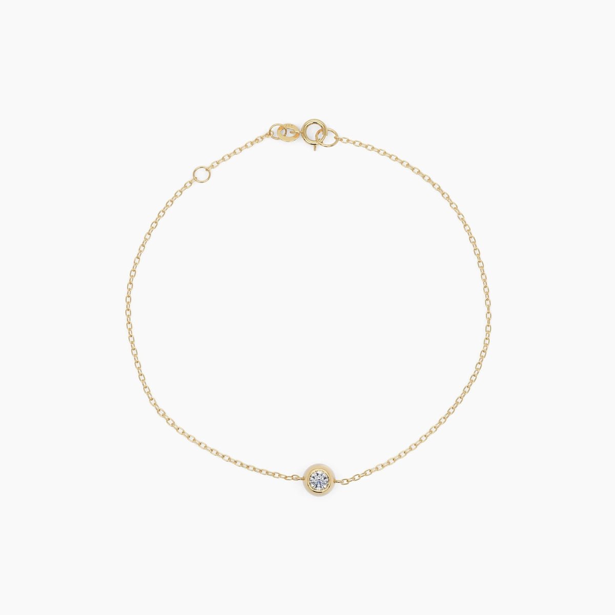 Two-Sided Diamond Bezel Bracelet in Yellow Gold