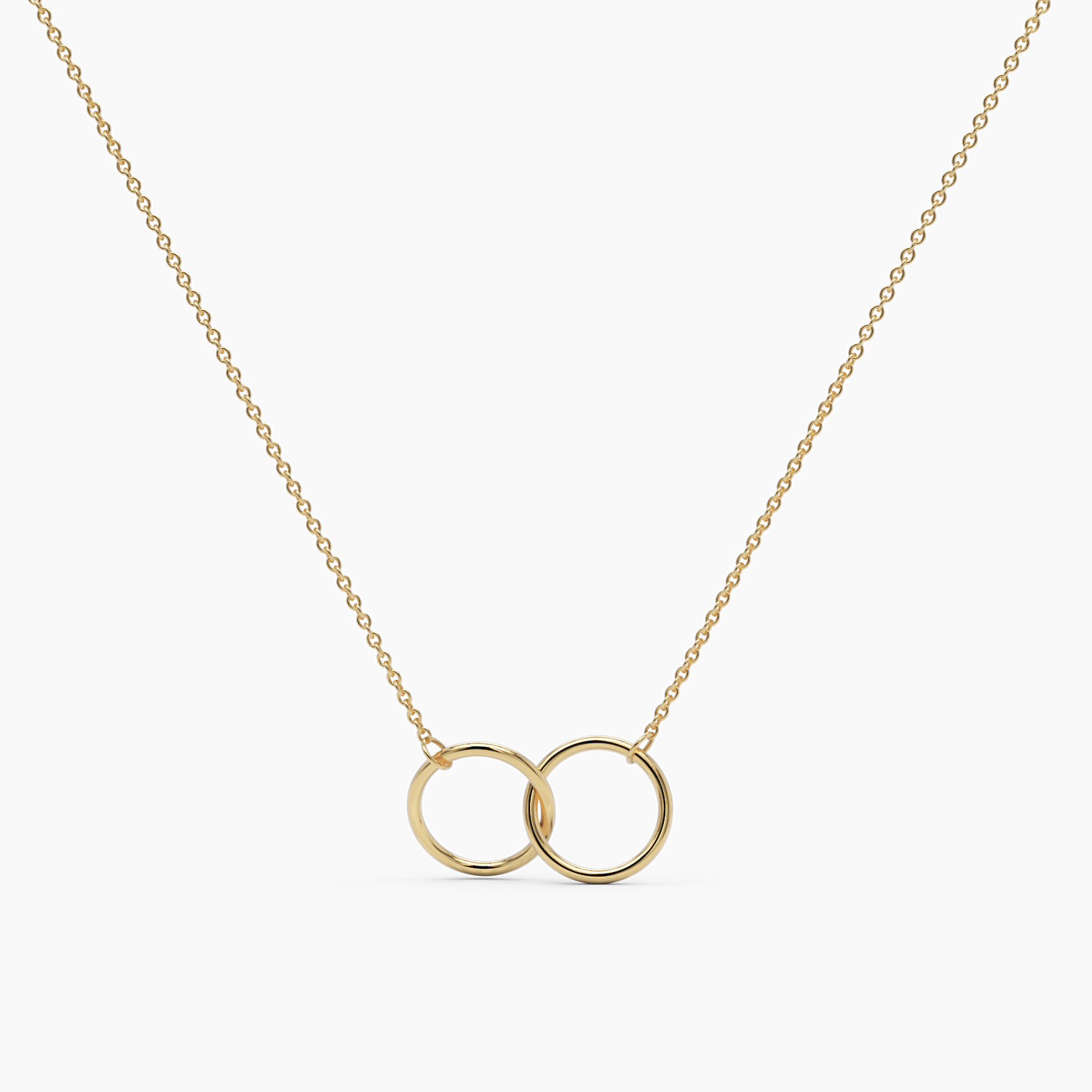 Interlinked Gold Circles Necklace