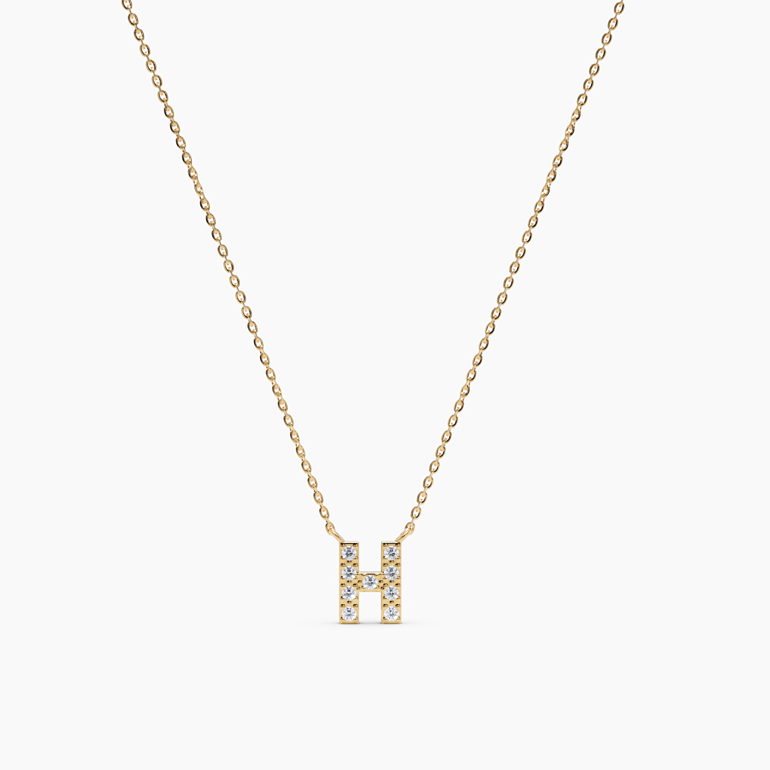 Diamond Initial H Necklace