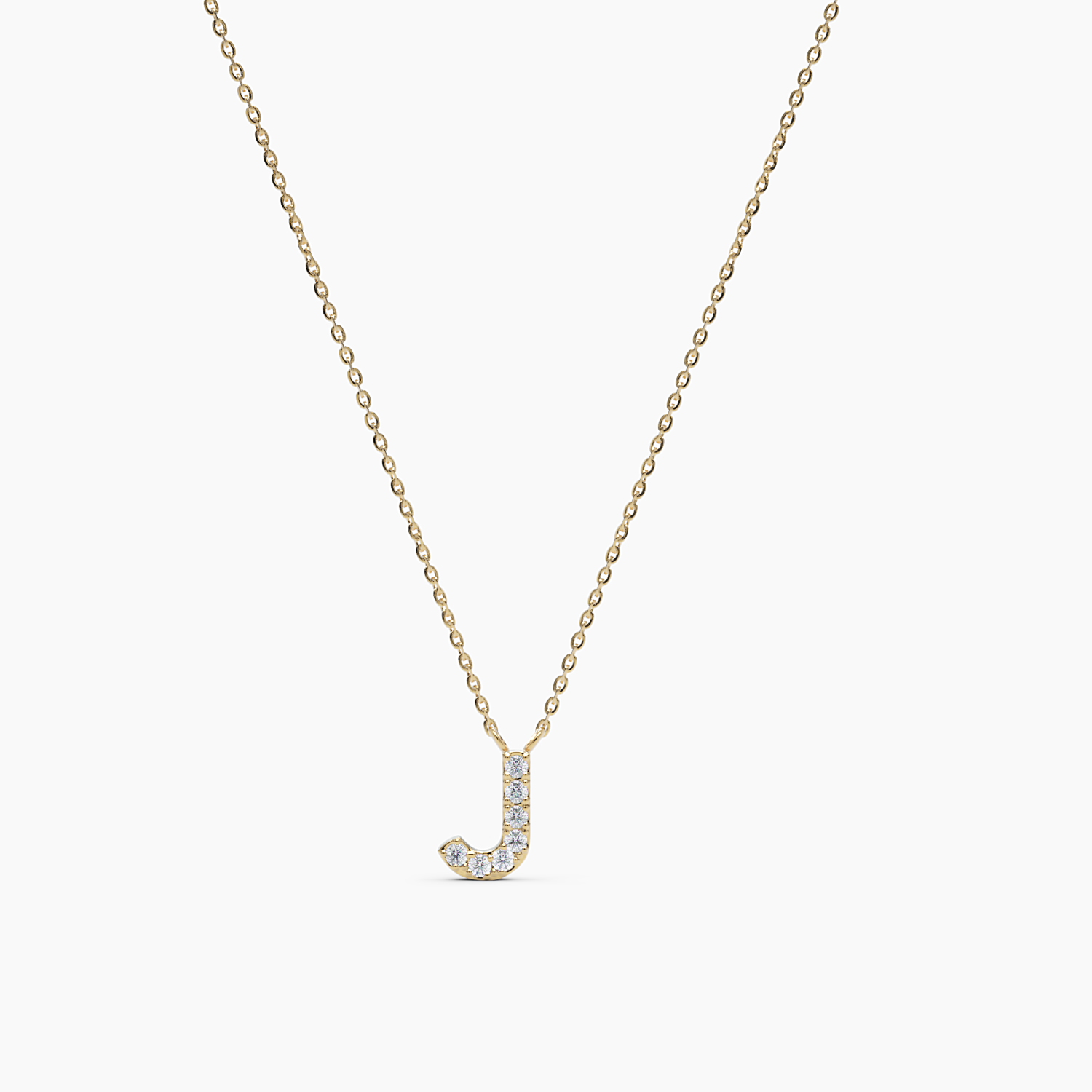 Diamond Initial J Necklace