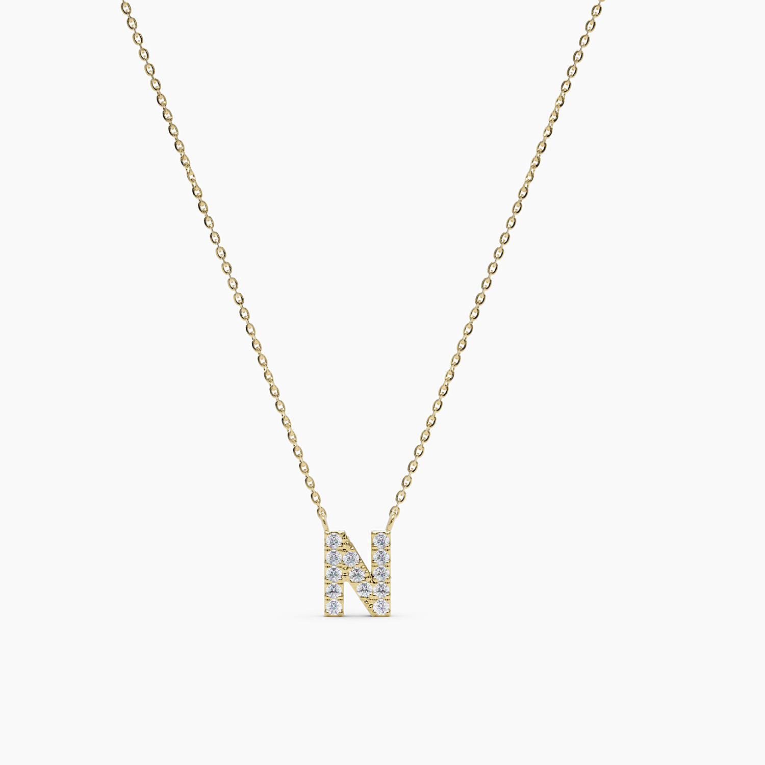 Diamond Initial N Necklace