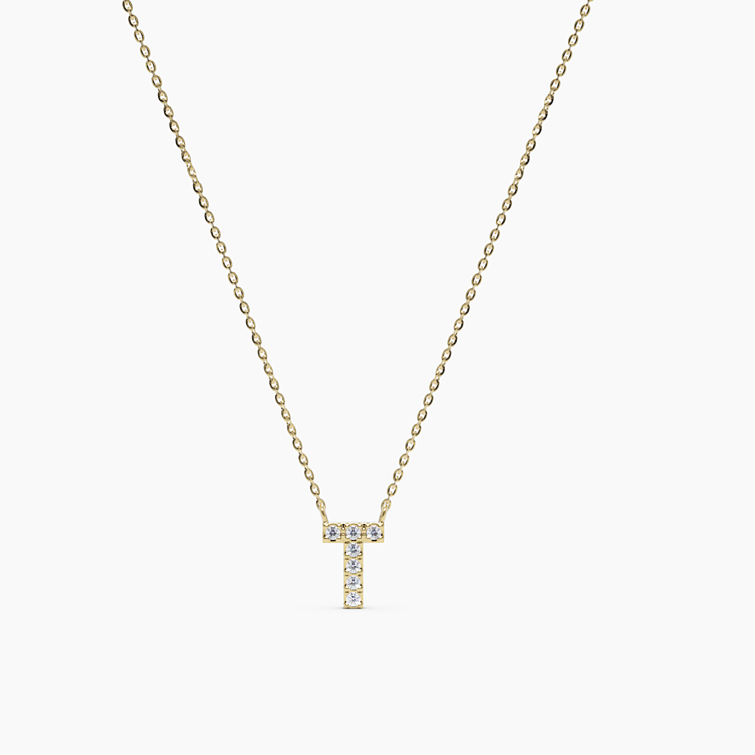 Diamond Initial T Necklace