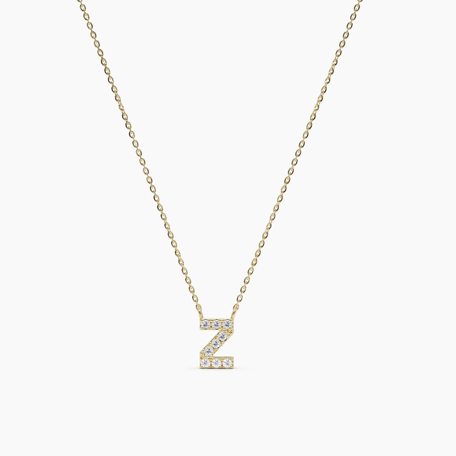 Diamond Initial Z Necklace