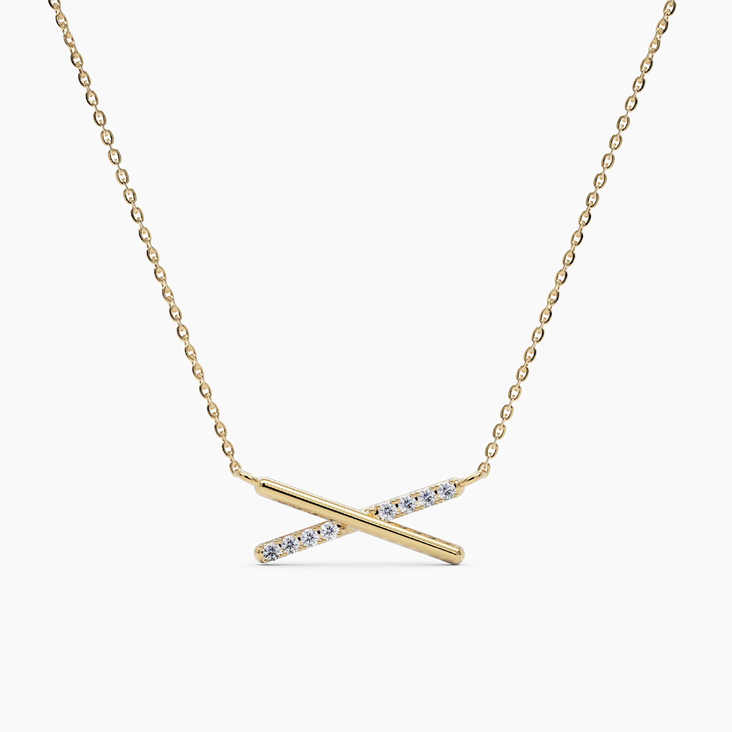 Diamond X Necklace