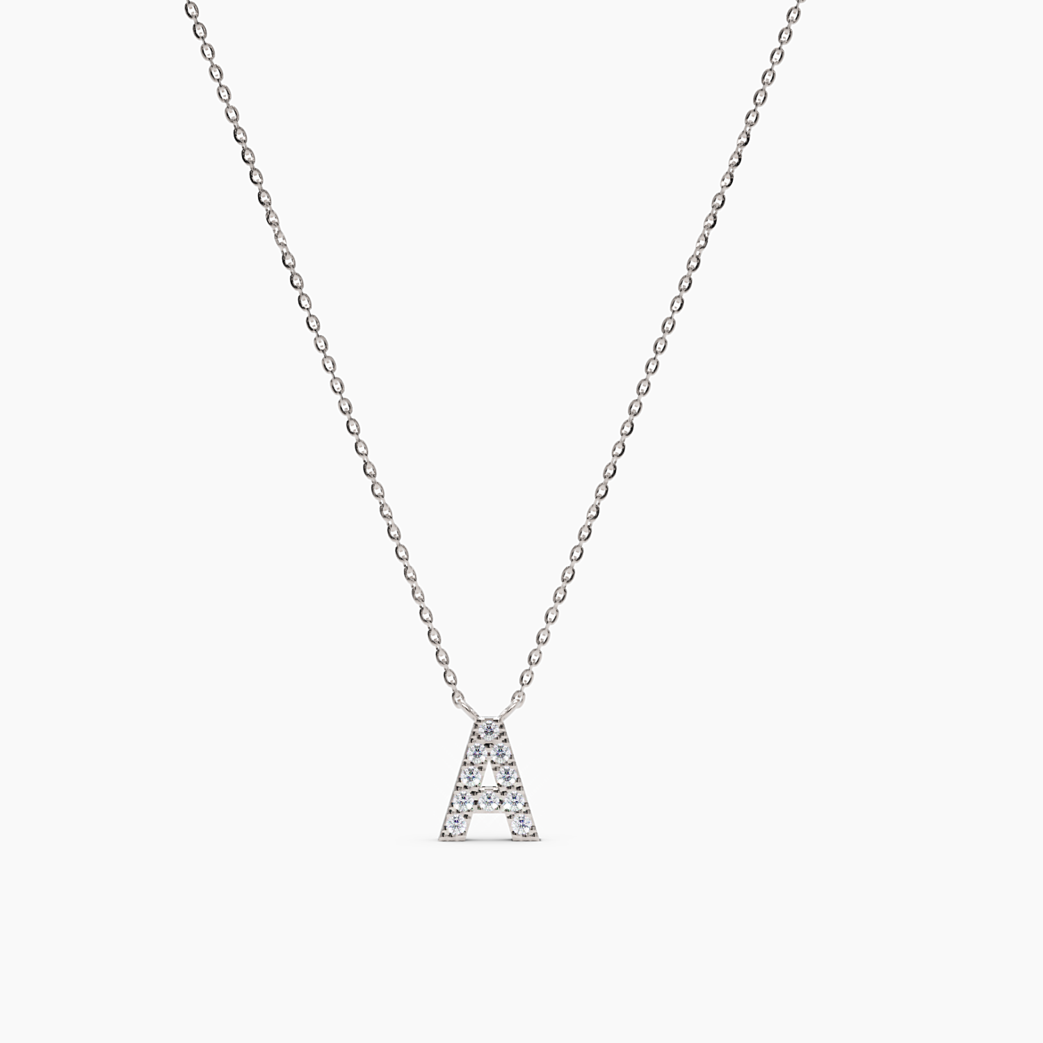 Diamond Initial A Necklace