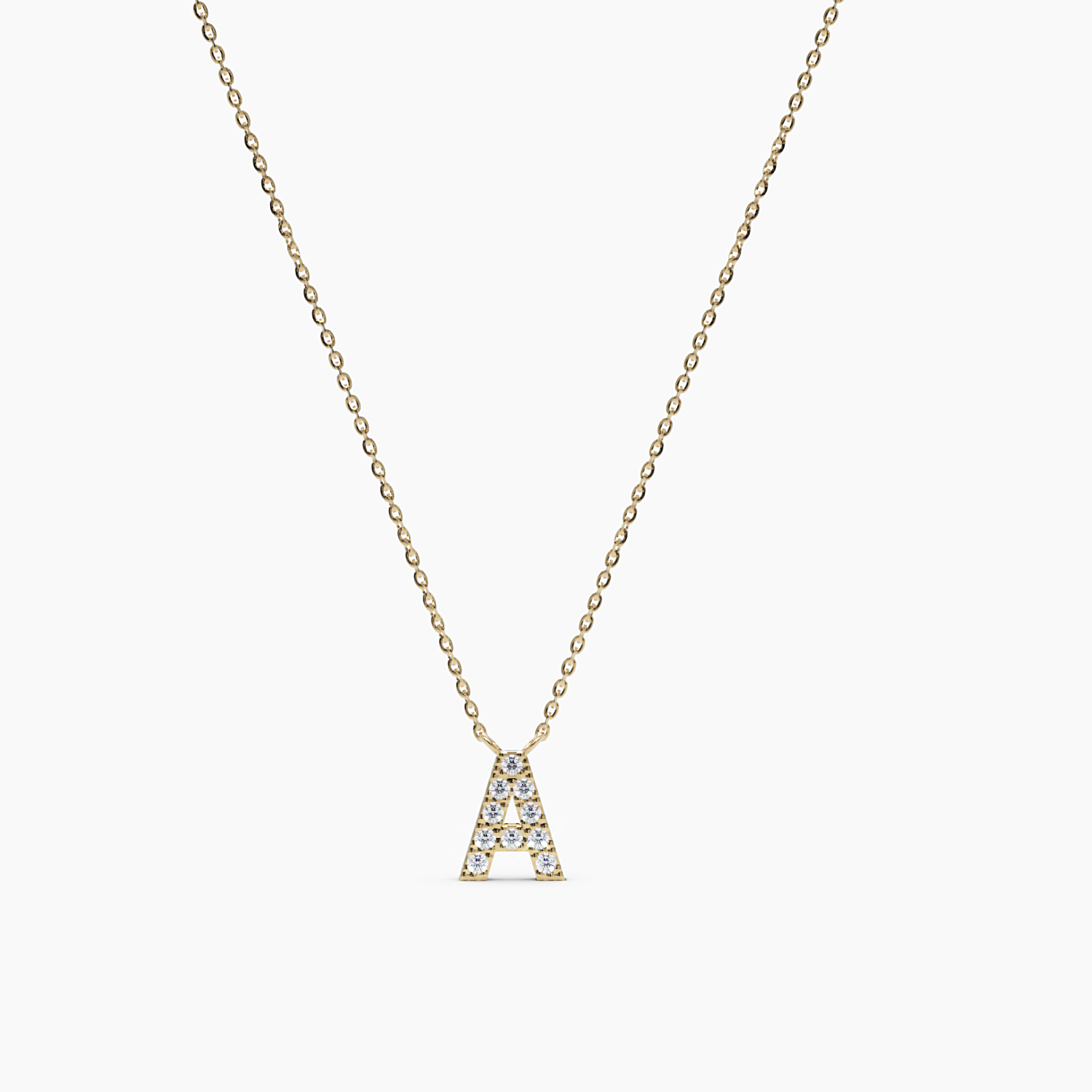 Diamond Initial A Necklace