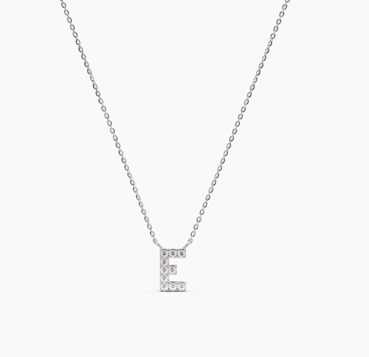 Diamond Initial E Necklace - Narcissus