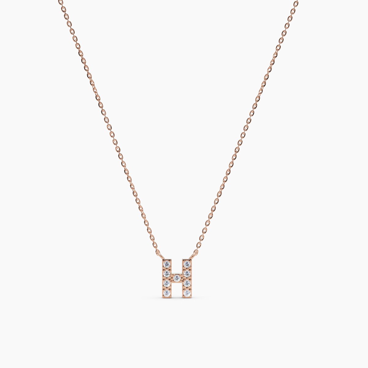 Diamond Initial H Necklace - Narcissus