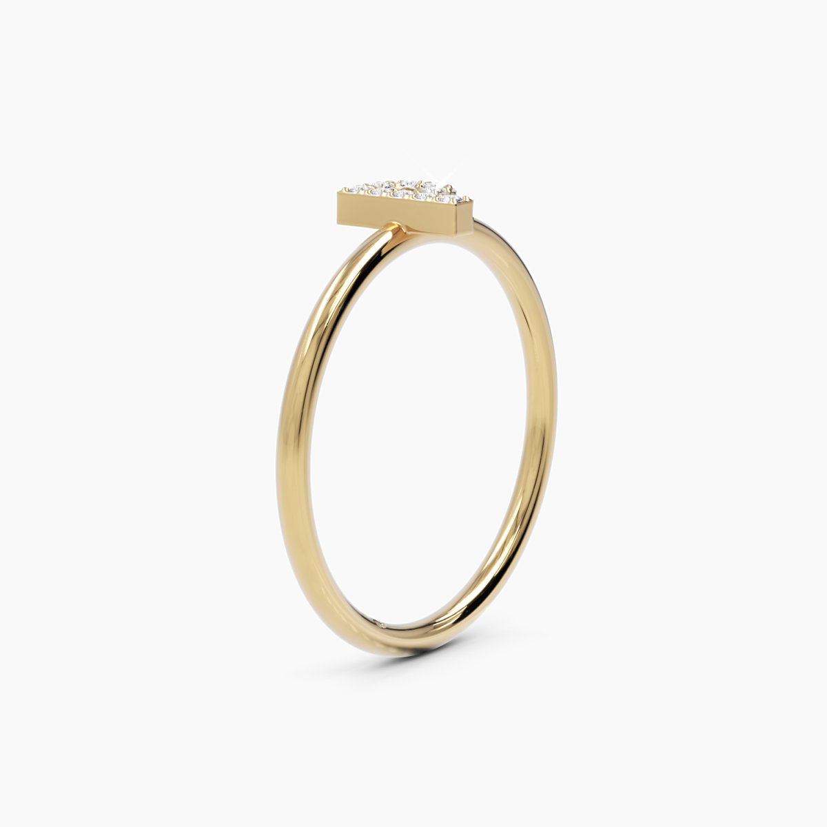 Diamond Initial P Ring - Narcissus