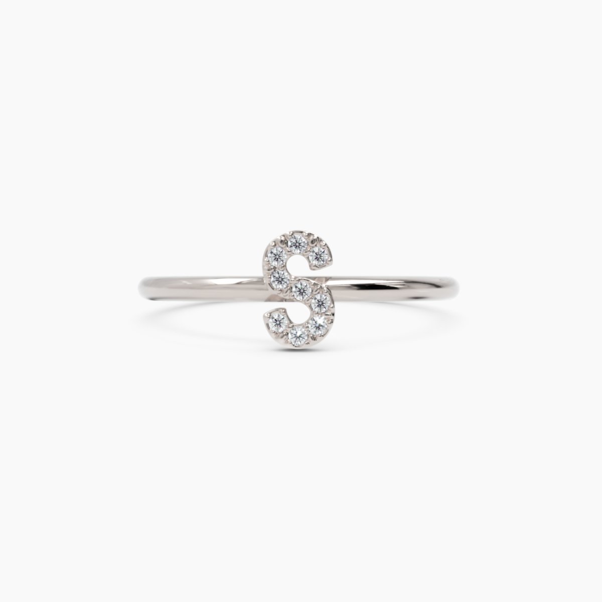 Diamond Initial S Ring - Narcissus