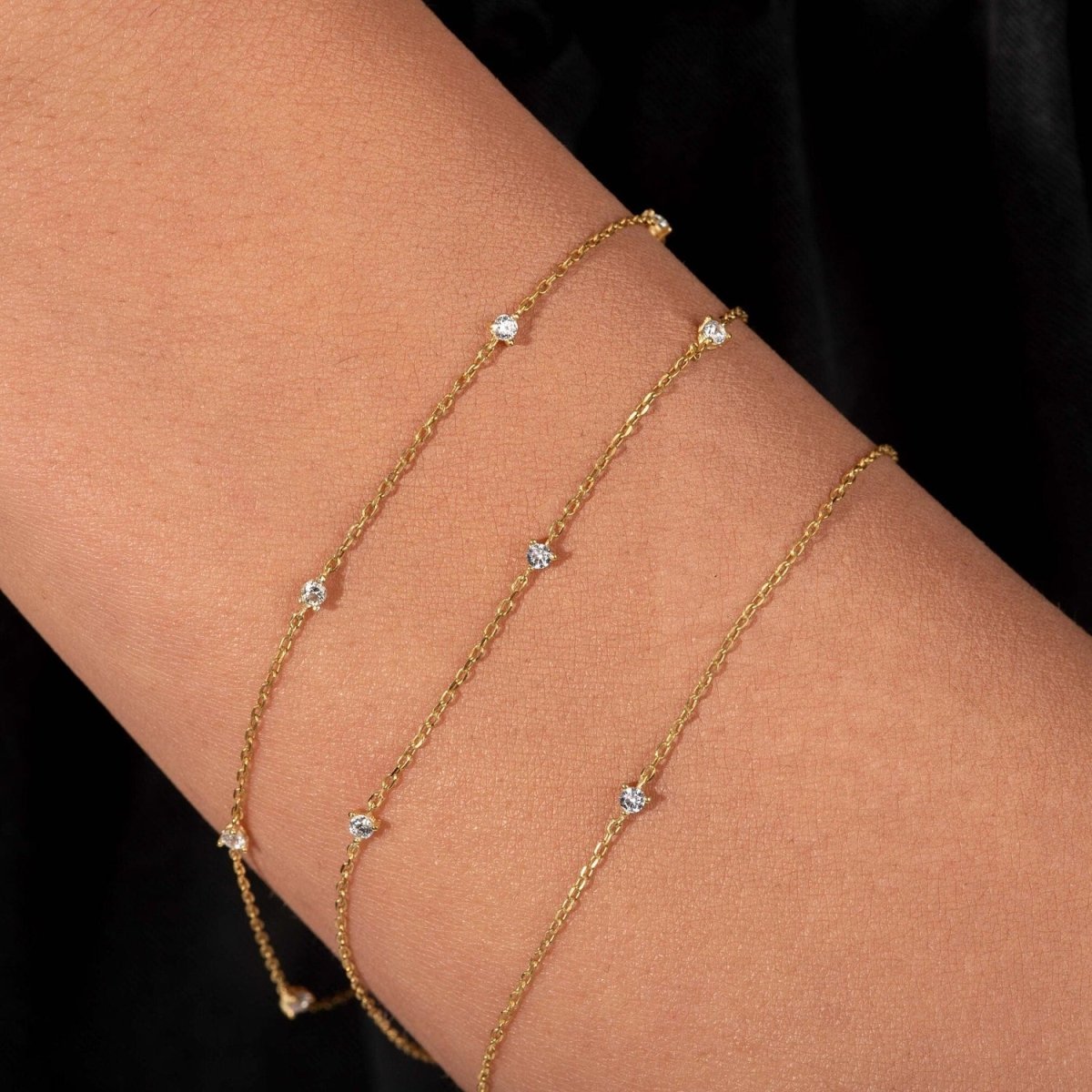 Diamond By The Yard Bracelet in White Gold - Narcissus