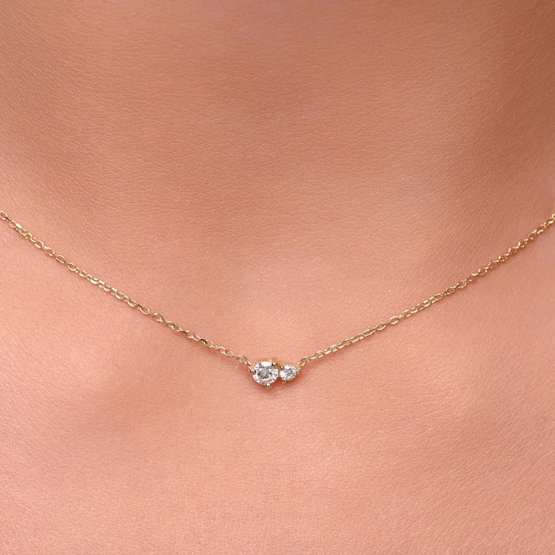 Two-Diamond Necklace