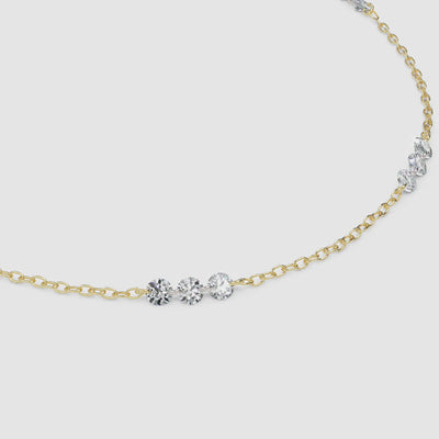 Drilled Diamond Station Bracelet Narcissus