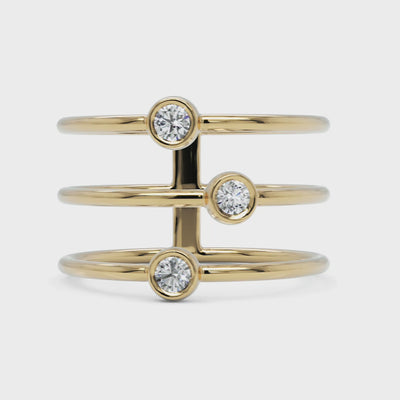 3 in 1 Bezel Ring - Narcissus