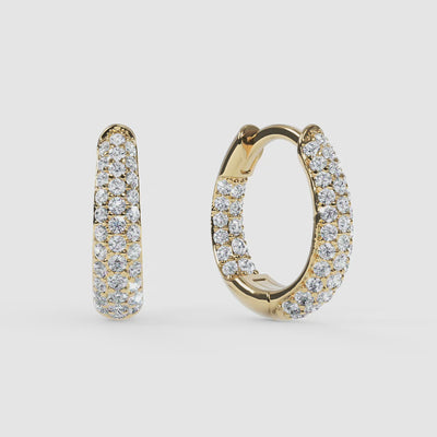 Pavé Diamond Teardrop Hoop Earrings - Narcissus