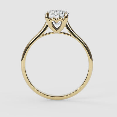 Heart Prong Solitaire Engagement Ring - Narcissus