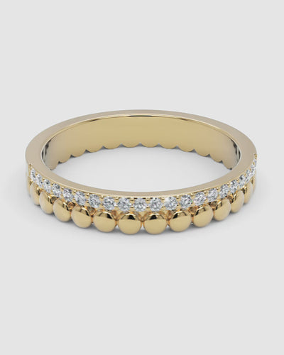 Half Eternity Beaded Ring - Narcissus