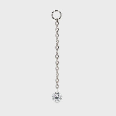 Earring Chain Charm with Diamond - Narcissus