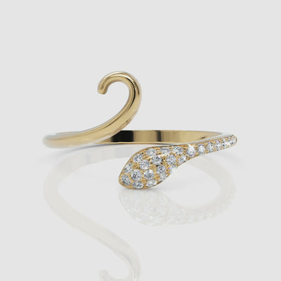 Diamond Snake Ring - Narcissus