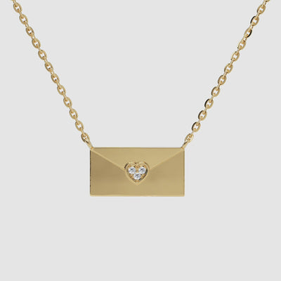 Mini Envelope Pendant Necklace - Narcissus