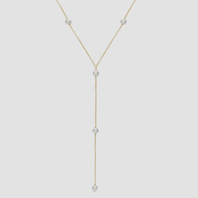 Pearl Lariat Necklace - Narcissus