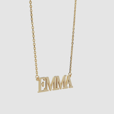 Custom Bold Gold Name Necklace - Narcissus