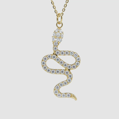 Diamond Snake Necklace - Narcissus