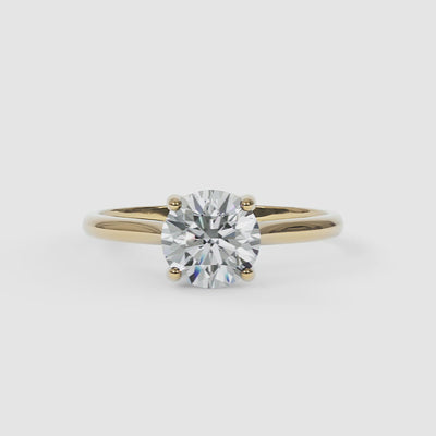 Heart Prong Solitaire Engagement Ring - Narcissus