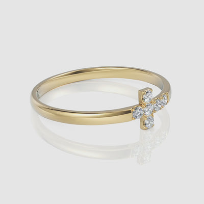 Diamond Cross Ring - Narcissus