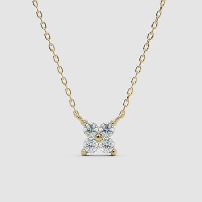 Diamond Flower Necklace - Narcissus