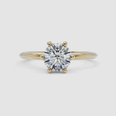 Diamond Crown-Set Engagement Ring - Narcissus