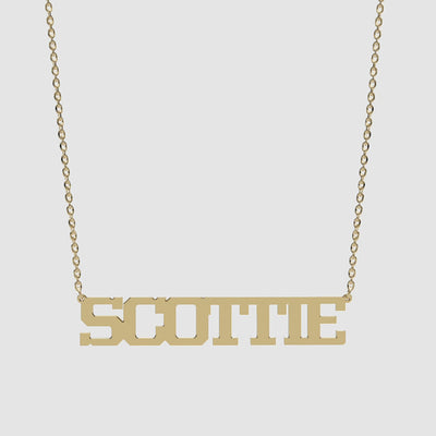 Minimalist Gold Name Necklace - Narcissus