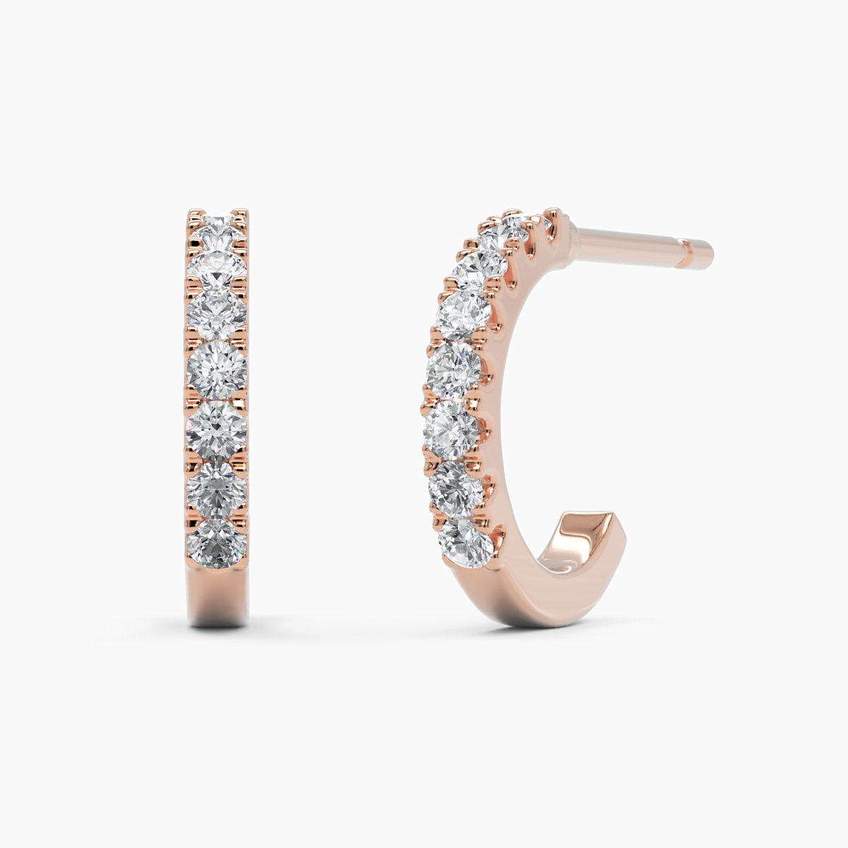 Diamond Pavé Hoops - Narcissus