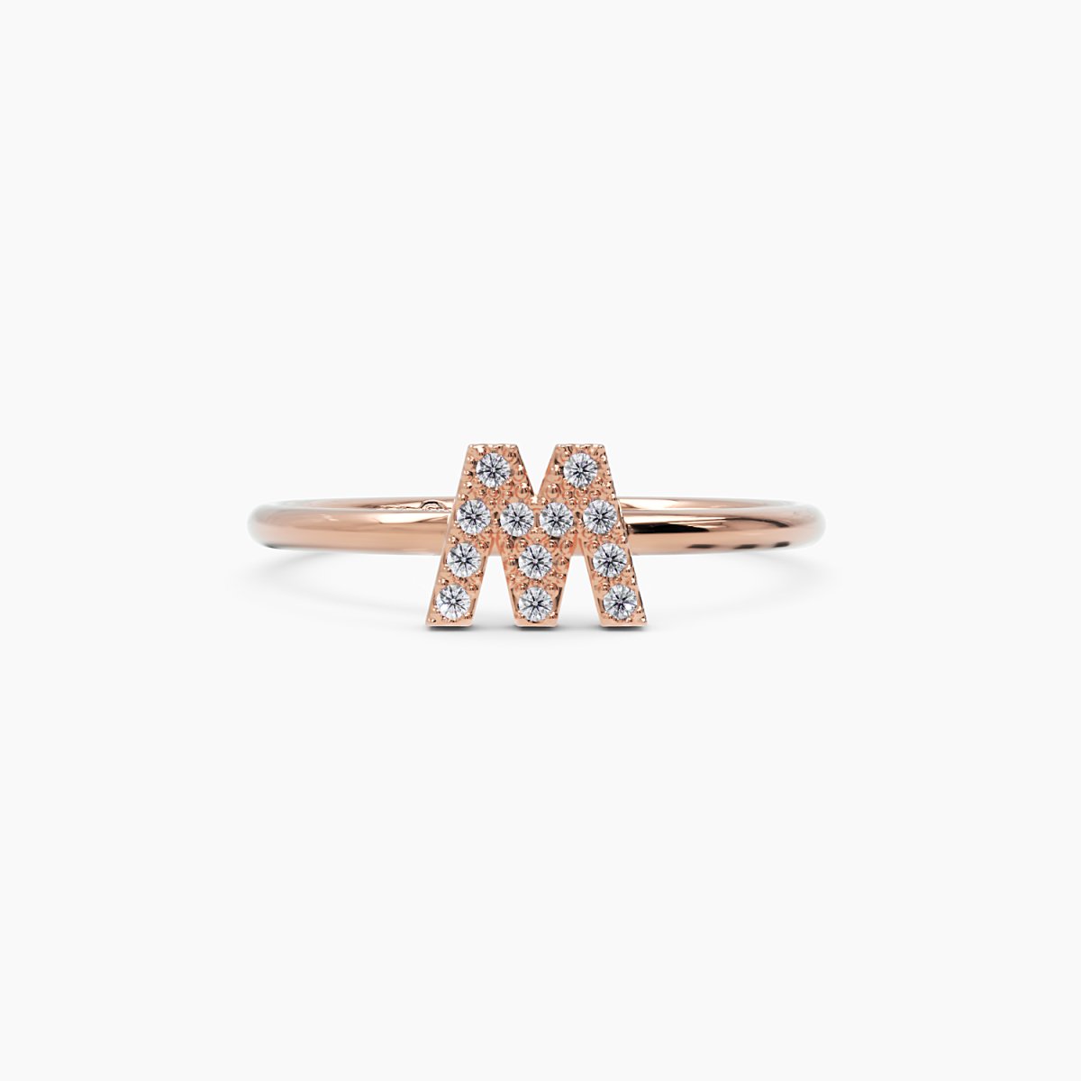 Diamond Initial M Ring - Narcissus