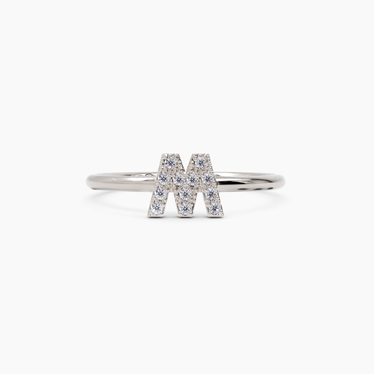 Diamond Initial M Ring - Narcissus