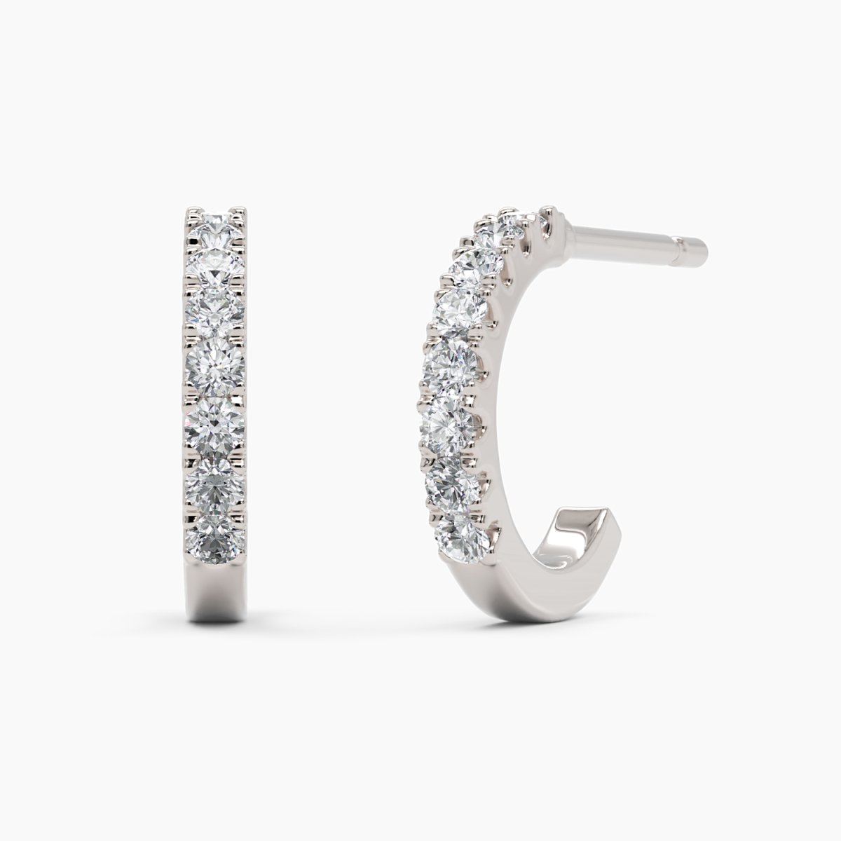 Diamond Pavé Hoops - Narcissus