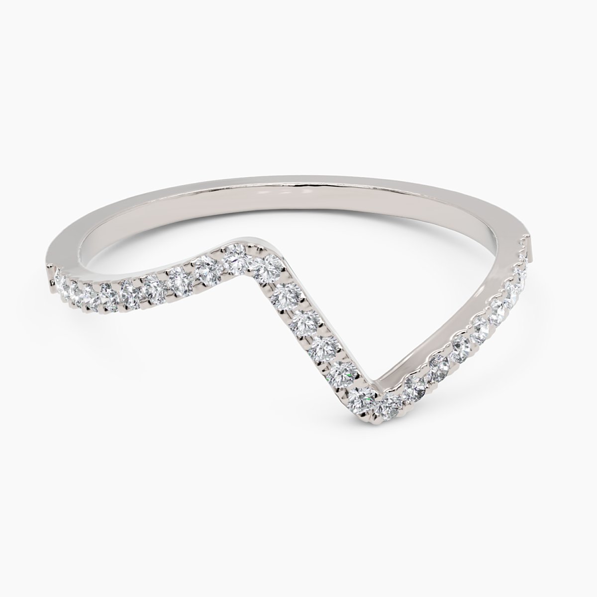 V Shape Diamond Ring - Narcissus