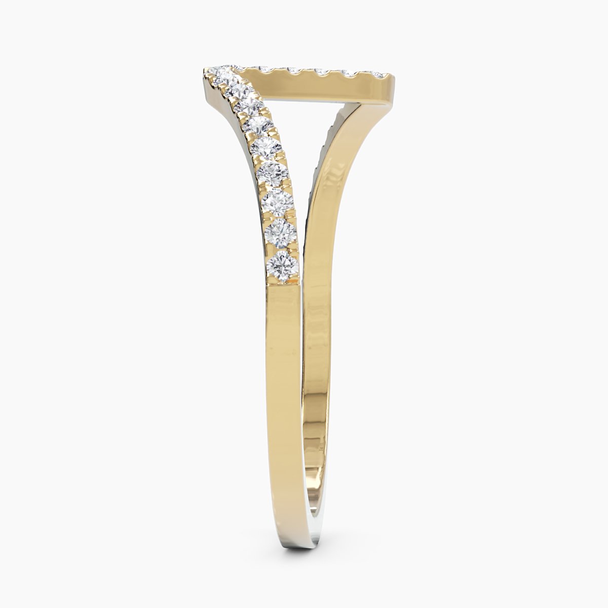 V Shape Diamond Ring - Narcissus