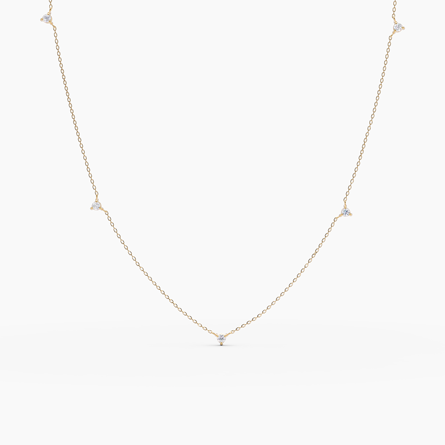 Two-Sided Diamond by the Yard Necklace
