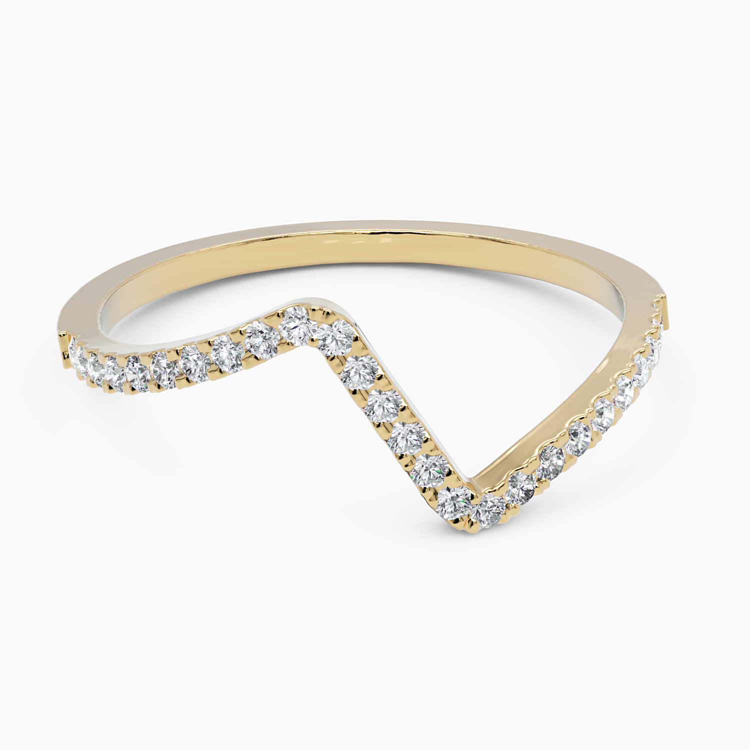 V Shape Diamond Ring