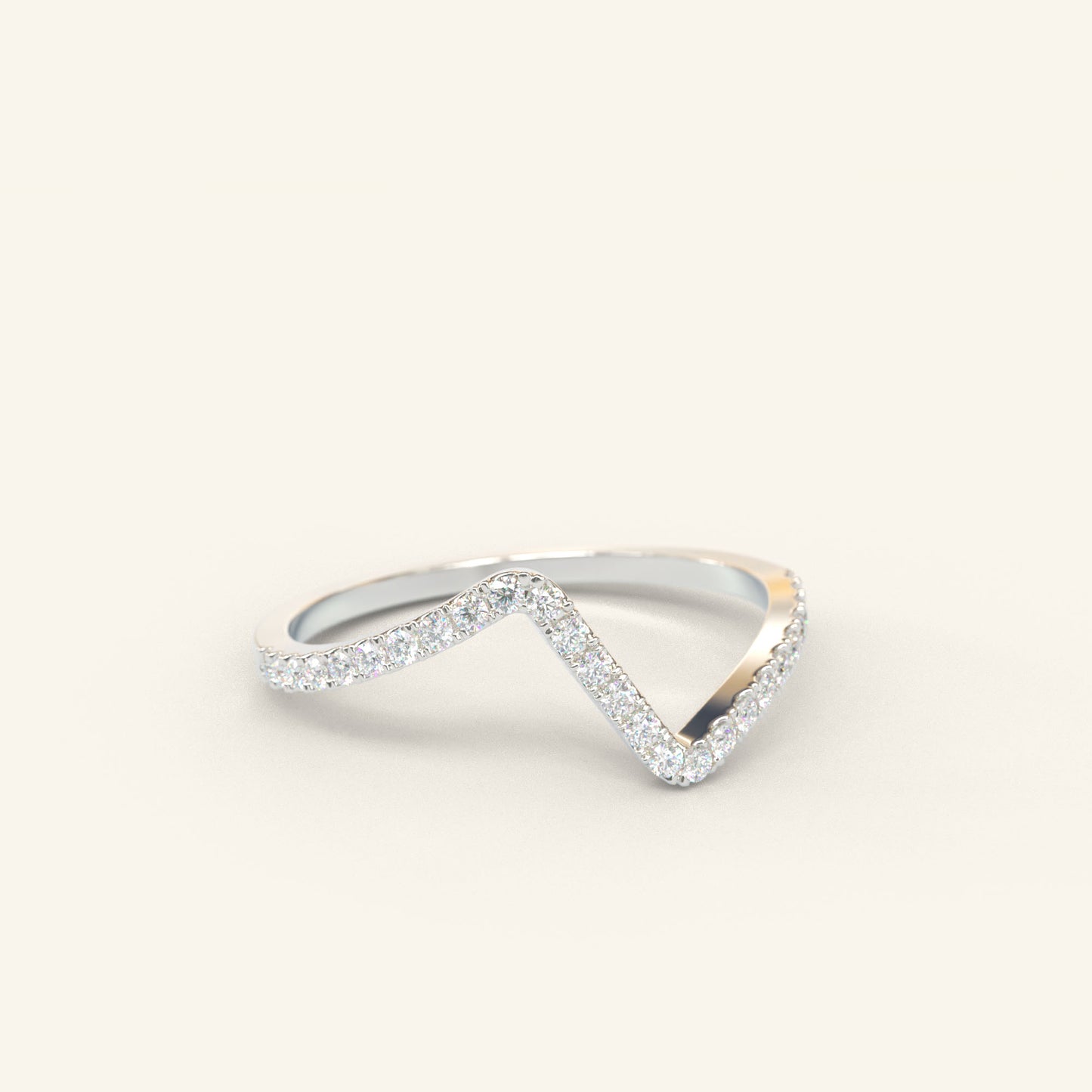 V Shape Diamond Ring
